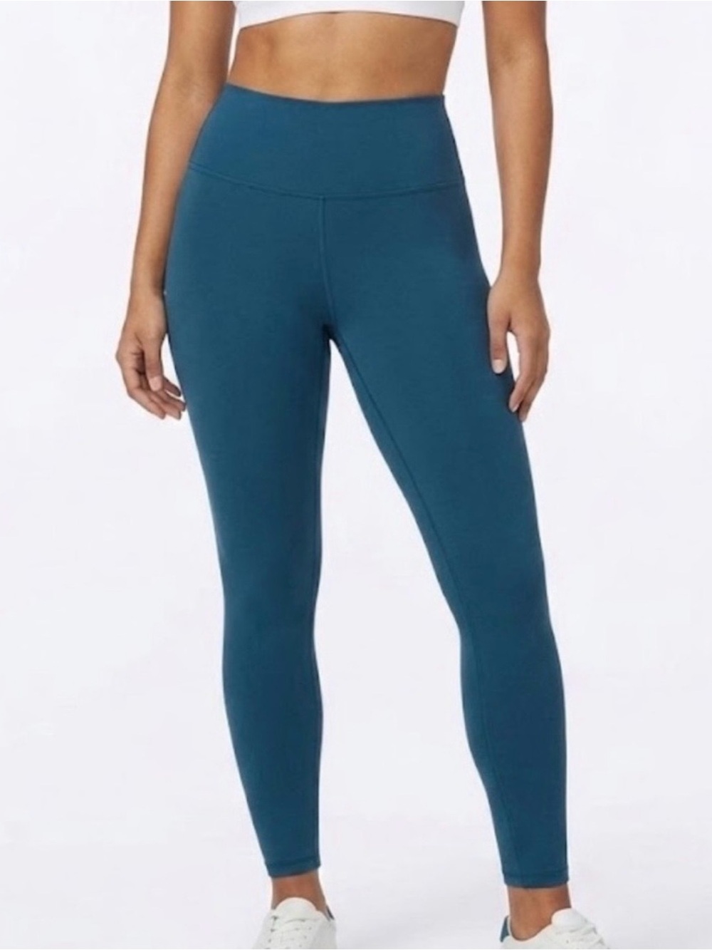 Eileen Fisher High Waisted Ankle Leggings Blue NWT Size 2X Soft Comfy Cotton